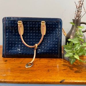 Arcadia NEW Royal Blue Patent Leather Tote/Shoulder Bag